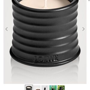 Loewe Matte Black Ribbed Ceramic Candle